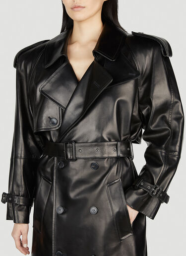 Saint Laurent Maxi Trench Coat Black sla0252014