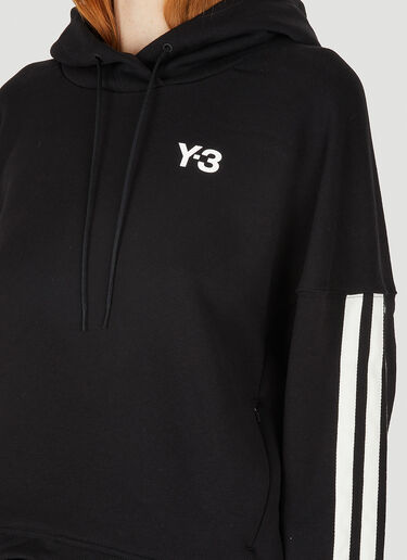 Y-3 Three Stripe Hooded Sweatshirt Black yyy0247013