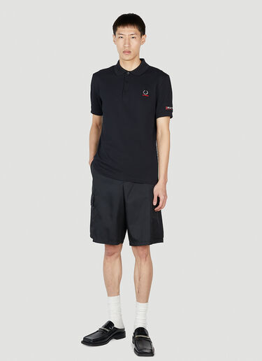 Raf Simons x Fred Perry Logo Motif Polo Top Black rsf0152006