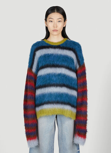 Brain Dead Blurry Lines Sweater  Blue bra0353001