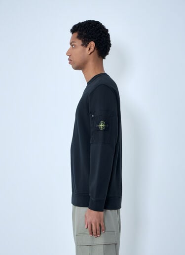 Stone Island Logo Motif Sweatshirt Black sto0164016