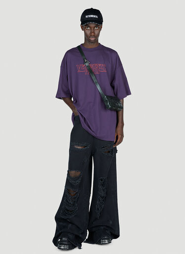 ロゴパリスTシャツ Vetements ロゴパリスTシャツ パープル vet0154011