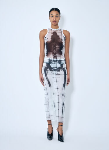 Jean Paul Gaultier Squeletor Mesh Bodysuit White jpg0259019