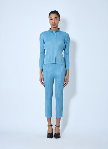 Pleats Please Issey Miyake Pleated Shirt Blue plp0260003
