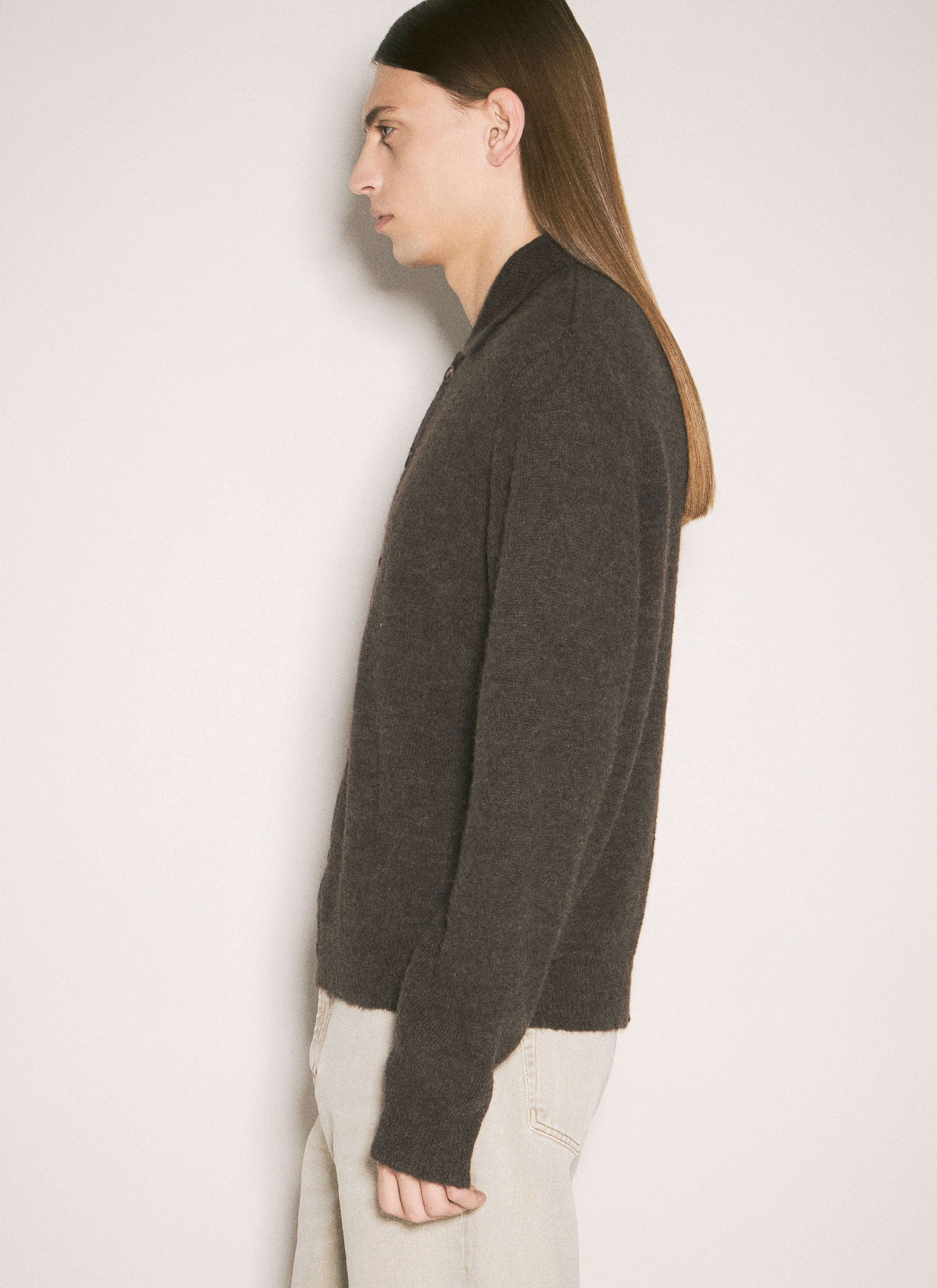 Our Legacy Men's' Evening Polo Cardigan in Brown | LN-CC® Our Legacy Men's' Evening Polo Cardigan in Brown | LN-CC®