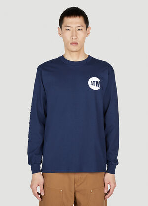 DTF.NYC ATM Cash Only ロングスリーブTシャツ ダークブルー dtf0152008
