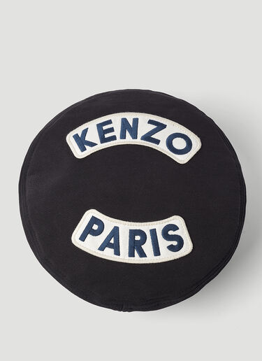 Kenzo 徽标贴饰贝雷帽 黑色 knz0352002