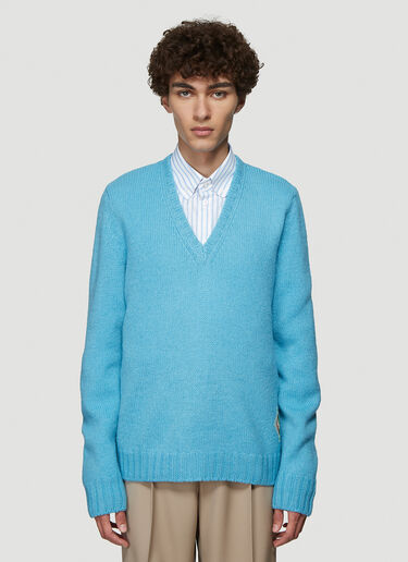 Gucci 로고 패치 스웨터 Blue guc0137022