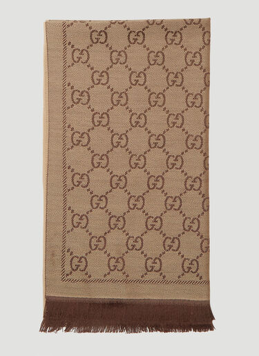 Gucci GG Print Scarf Brown guc0237071