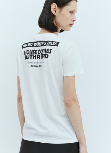 Graphic Print T-Shirt Miu Miu Graphic Print T-Shirt White miu0254075