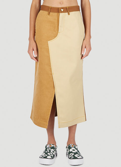 Marni x Carhartt Colour Block Panel Skirt Green mca0250015