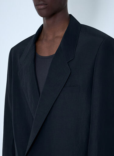 Lemaire Double-Breasted Tailored Blazer Black lem0164001
