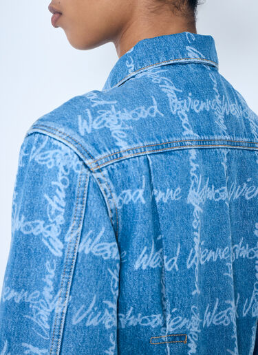 Vivienne Westwood Marlene Cropped Denim Jacket Blue vvw0259035