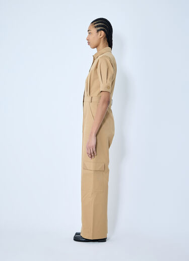 Max Mara Cotton Tailored Jumpsuit Beige max0260006