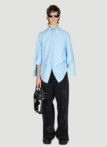 Swing Twisted Shirt Balenciaga Swing Twisted Shirt Light Blue bal0252040