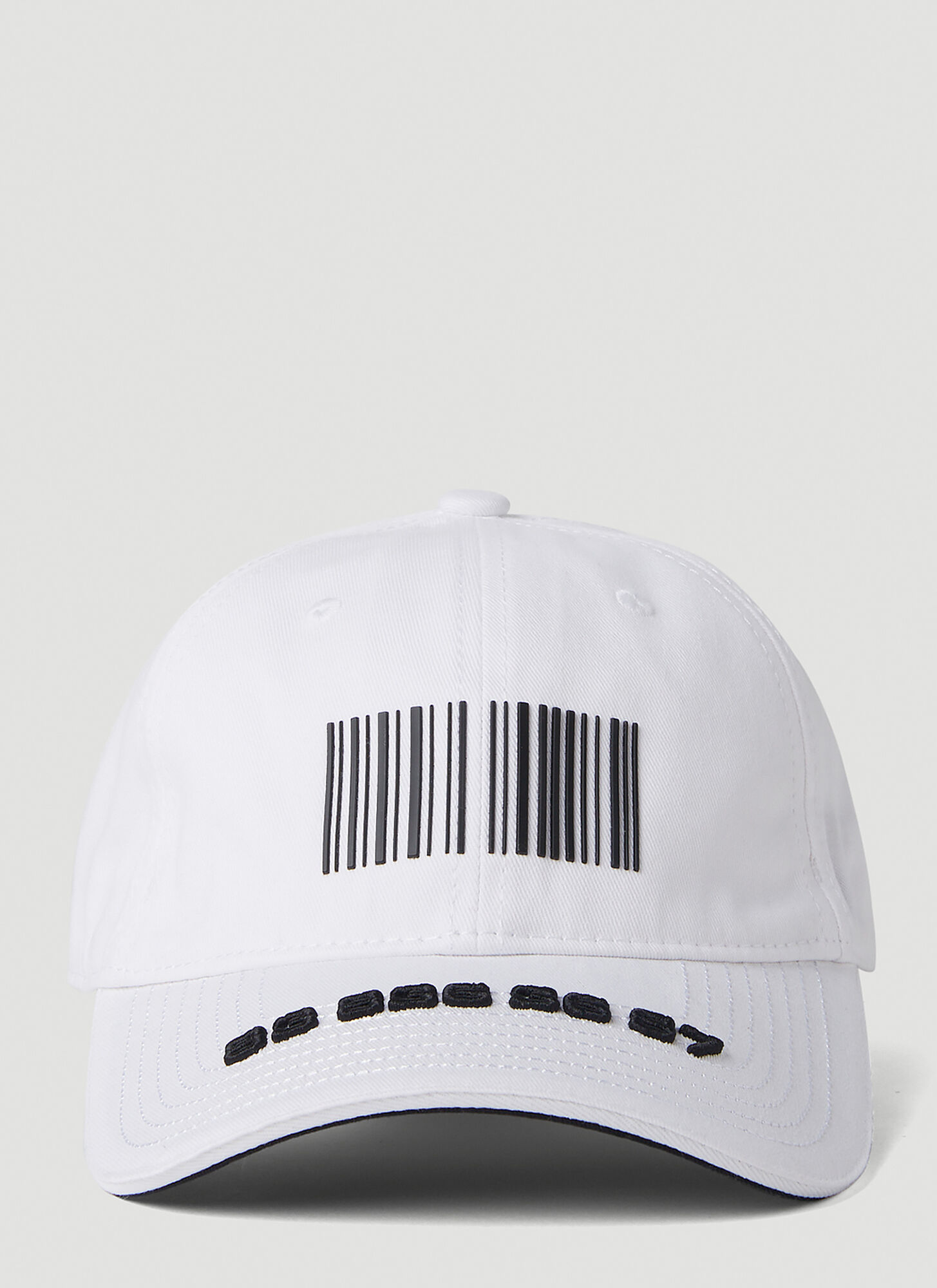 Shop Vtmnts Barcode Baseball Cap In White