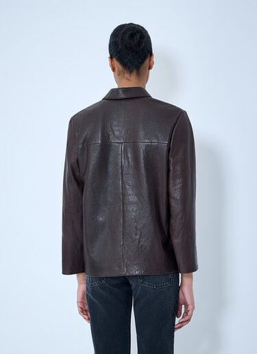Saint Laurent Leather Jacket Brown sla0263021