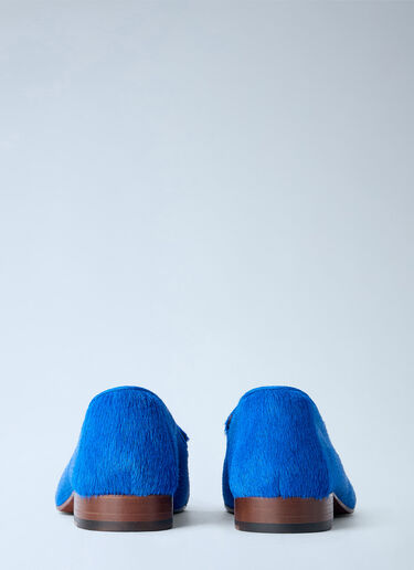 Dries Van Noten Calf Hair Loafers Blue dvn0266043