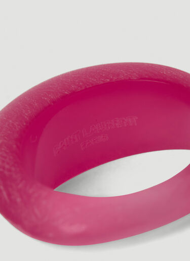 Saint Laurent Resin Ring Pink sla0251197