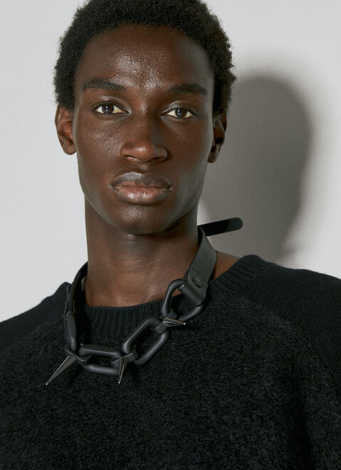Rick Owens Spike Chain Necklace Black ric0154005