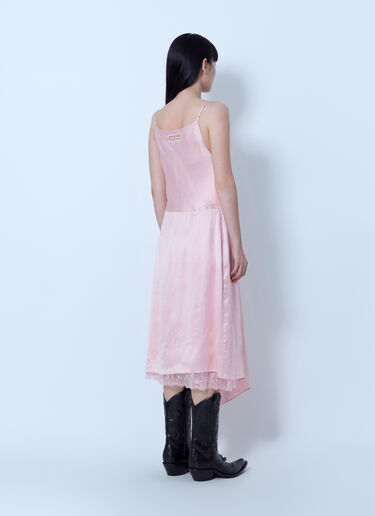 LN-CC® - Acne Studios: Shiny Satin Midi Slip Dress - Pink Acne Studios Shiny Satin Midi Slip Dress Pink acn0265060