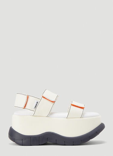 Sunnei Low Platform Sandals White sun0244015