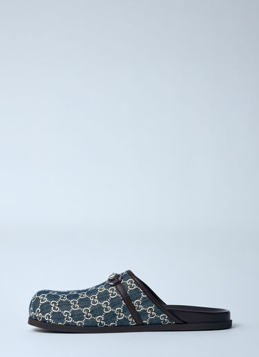 Gucci Denim Horsebit Mules Black guc0159060
