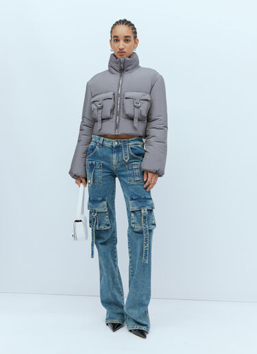 クロップド・カーゴ・ダウンジャケット Blumarine クロップド・カーゴ・ダウンジャケット パープル blm0253010
