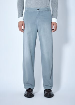 Miu Miu Steel Gray Garment-Dyed Twill Pants Grey miu0365009