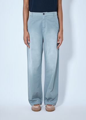 Miu Miu Garment-Dyed Twill Pants Grey miu0365009