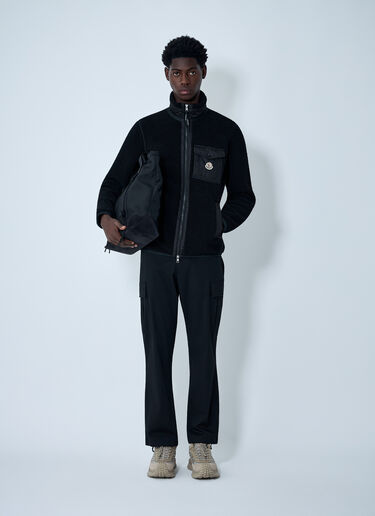 Moncler Fleece Zip-Up Jacket Black mon0162010