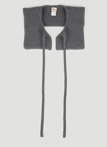 Plan C Knit Collar Grey plc0250004