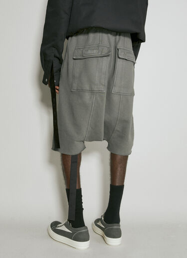 Rick Owens DRKSHDW Drawstring Track Shorts Grey drk0154004