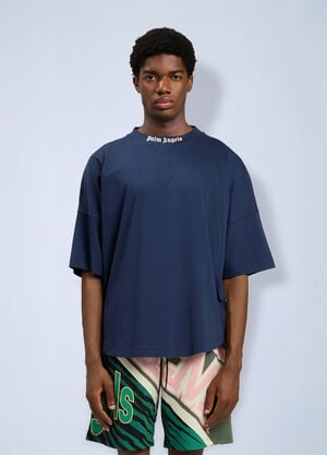 Palm Angels Classic Logo Over T-Shirt Blue pma0164130