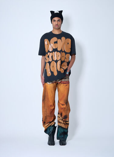 Acne Studios 2023 印花牛仔裤  橙色 acn0160010