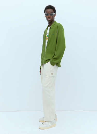Stüssy Big Thermal Zip Up Shirt Green sts0151009
