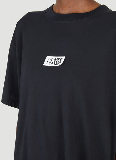 MM6 Maison Margiela 徽标 T 恤 黑色 mmm0251009