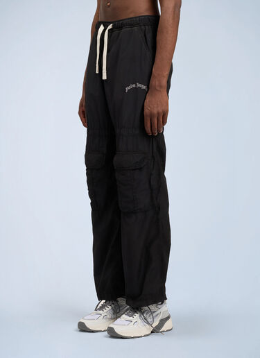 Palm Angels Curved Logo Draws Cargo Pants Black pma0164137