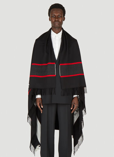 Alexander McQueen Blown Up Log Scarf Black amq0149063