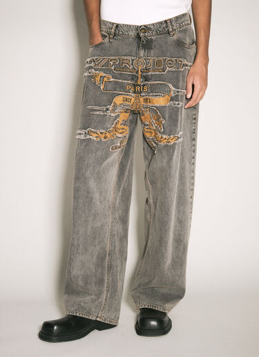 Y/Project Evergreen Paris' Best Patch Jeans Grey ypr0358008