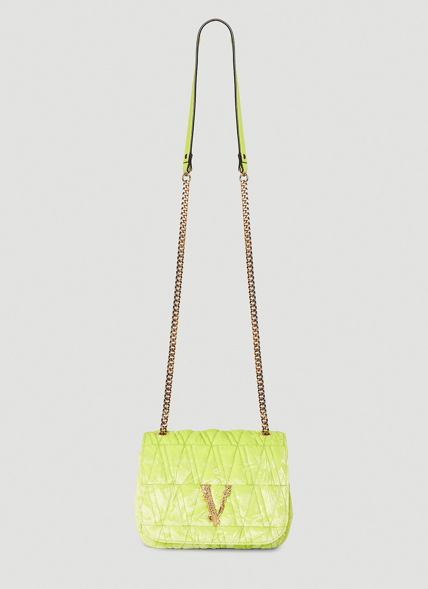 Versace Virtus Velvet Shoulder Bag - Farfetch
