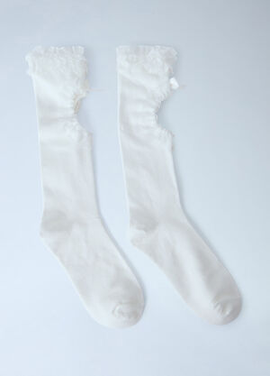 Vans x METAGIRL Ruffle Knee High Socks White vmt0265002