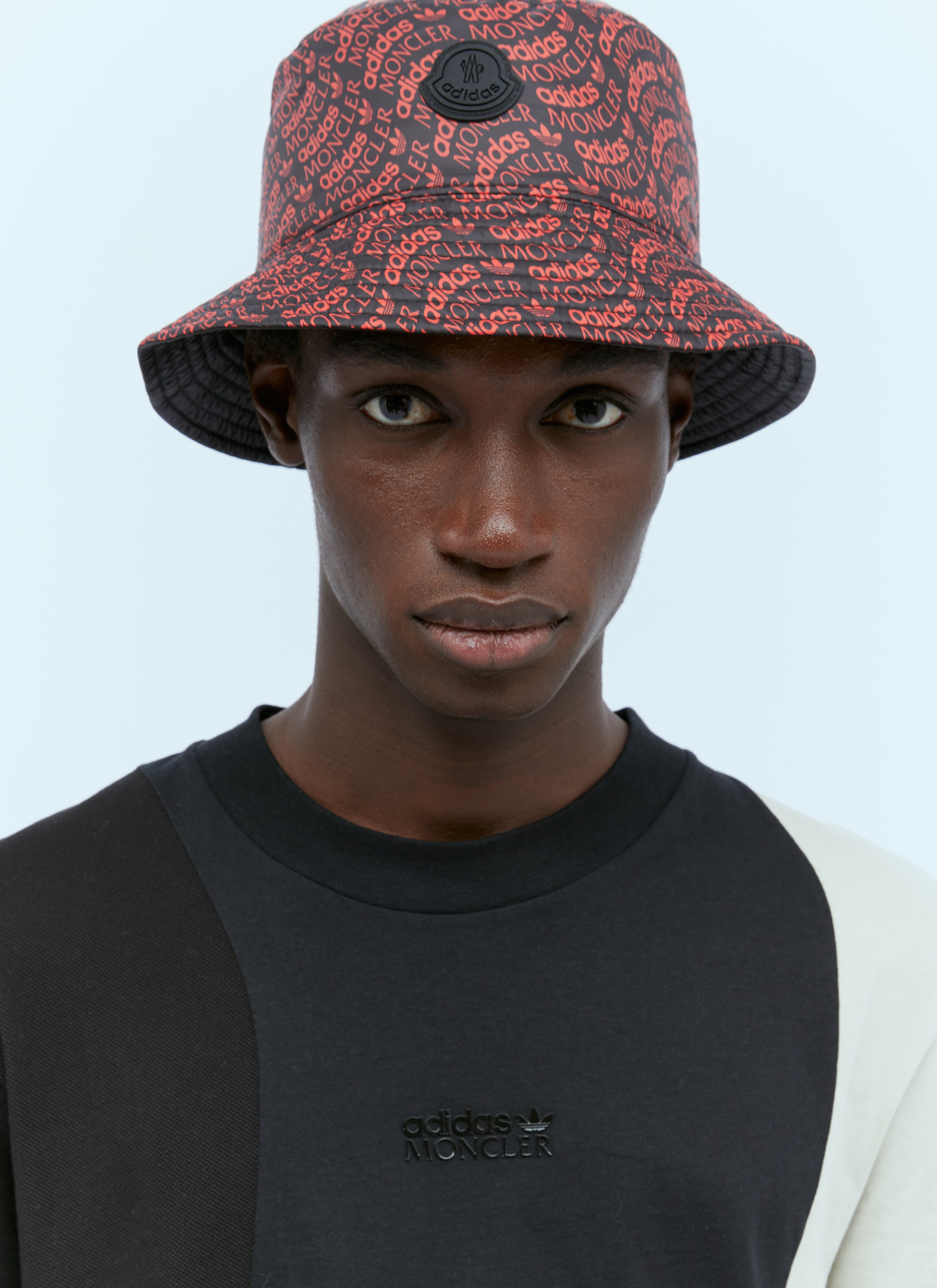 Moncler x adidas Originals Logo Print Bucket Hat Black mad0154006
