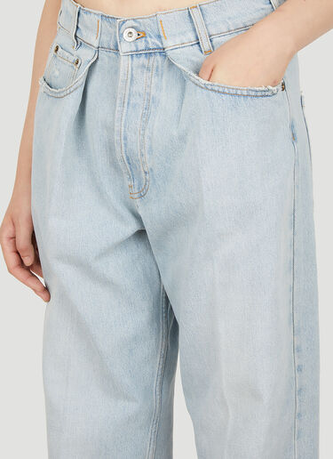 Miu Miu Pleated Jeans Blue miu0250025