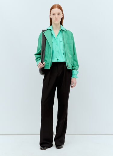 Max Mara 드릴 크롭 재킷 그린 max0256053
