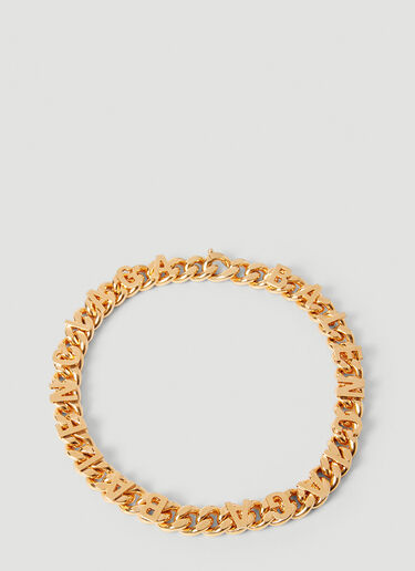 Balenciaga Chain Logo Necklace Gold bal0153055