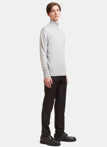 Aiezen Ribbed Roll Neck Sweater Grey aie0126001