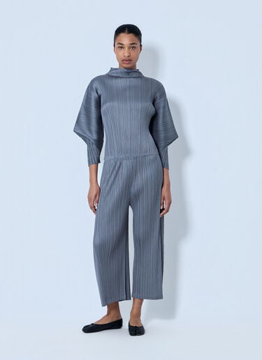Pleats Please Issey Miyake Pleated Wide-Leg Trousers Grey plp0264002