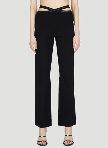 Criss Cross Logo Pants Alexander Wang Criss Cross Logo Pants Black awg0251026