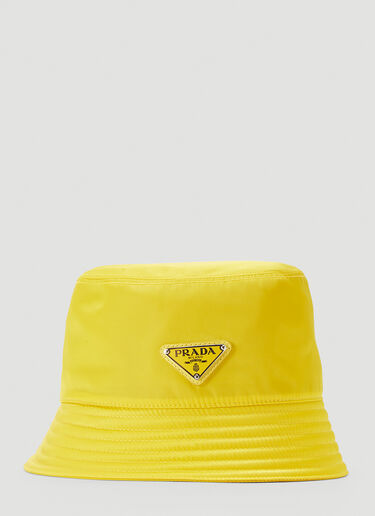 Prada Nylon Bucket Hat Yellow pra0134030